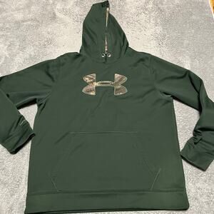 Under Armour Storm Camo Hoodie Mens XL Sweatshirt Green Camouflage